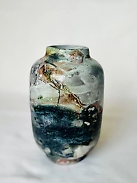 Mini Silindir Sagar Vazo Gri