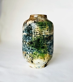 Mini Silindir Sagar Vazo Yeşil Mavi